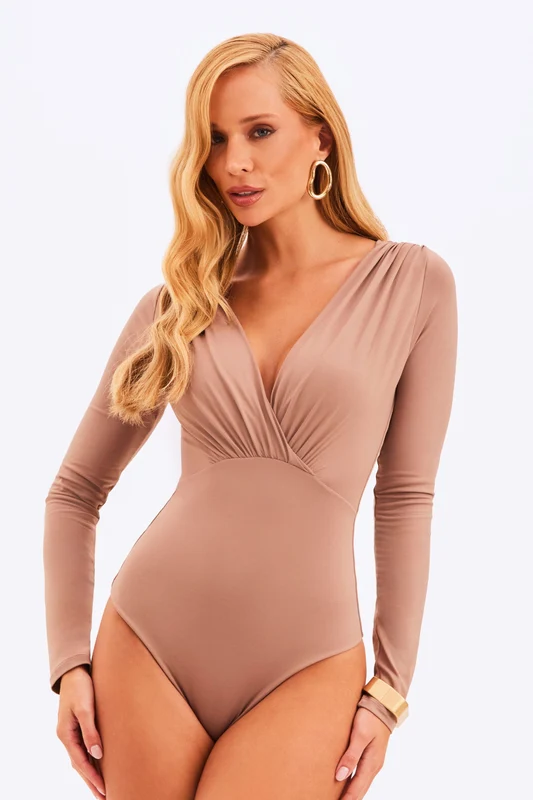 Body Decote Transpassado Manga Longa Curve Fendi Fendi / P
