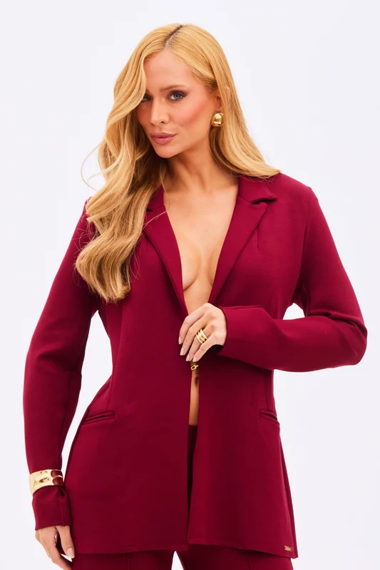 Blazer Comfort Office Feminino Marsala Marsala / M