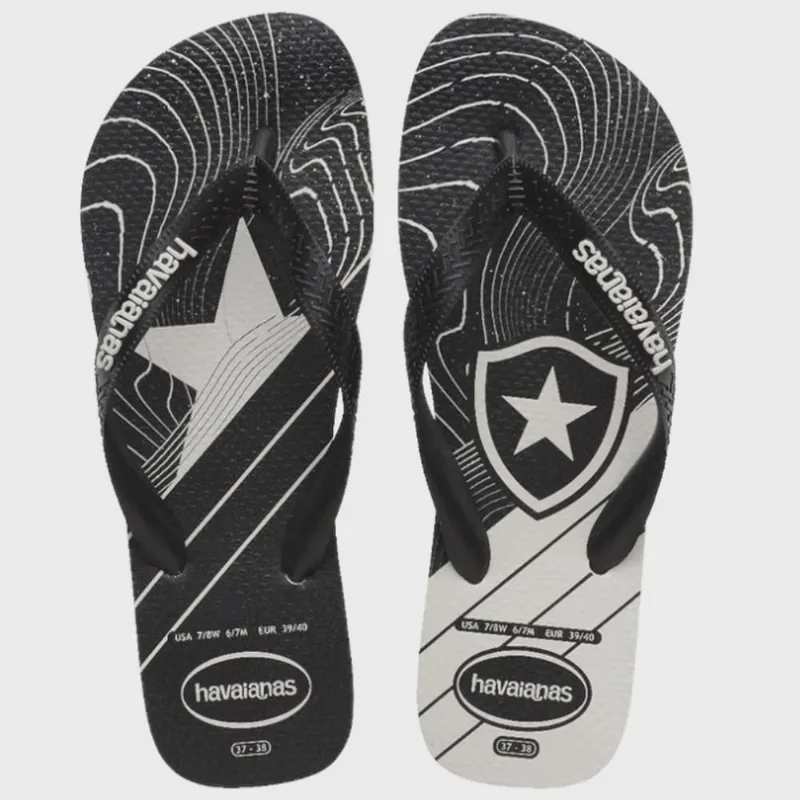 Chinelo Havaianas Top Times Botafogo Masculino Branco