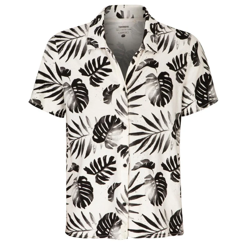 Camisa Havaianas Manga Curta Aloha Branco / GG