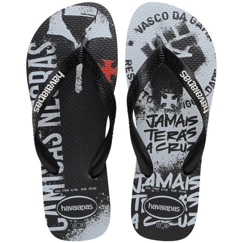 Chinelo Havaianas Top Times Vasco Da Gama Preto / 27/28