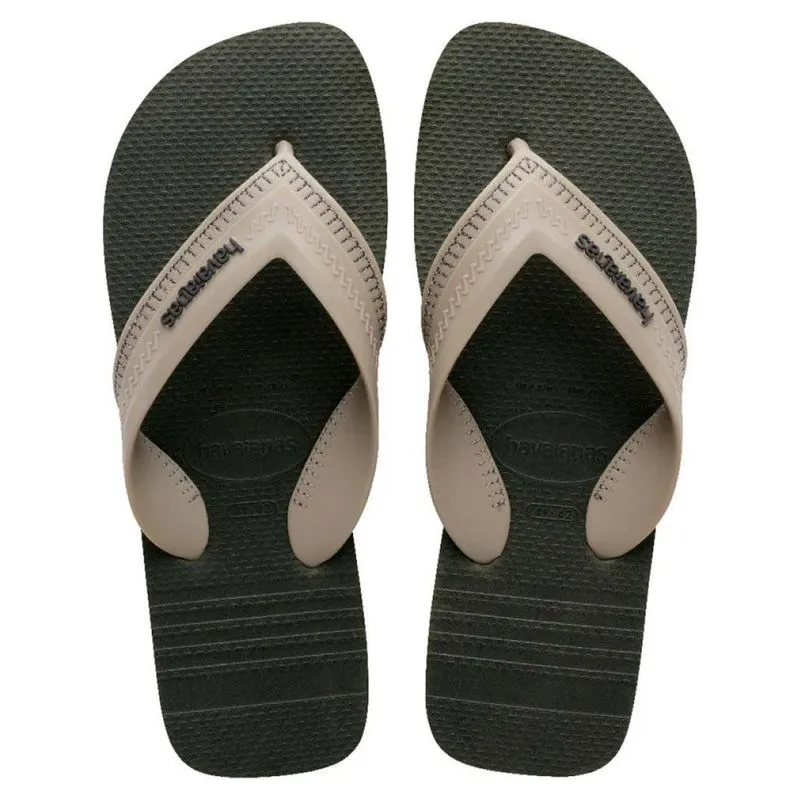 Chinelo Masculino Havaianas Hybrid Be Verde Oliva e Cinza Queimado 39/40