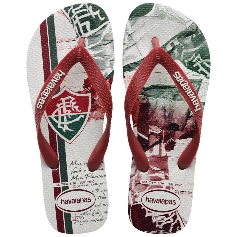 Chinelo Havaianas Top Times Fluminense Mogno / 33/34