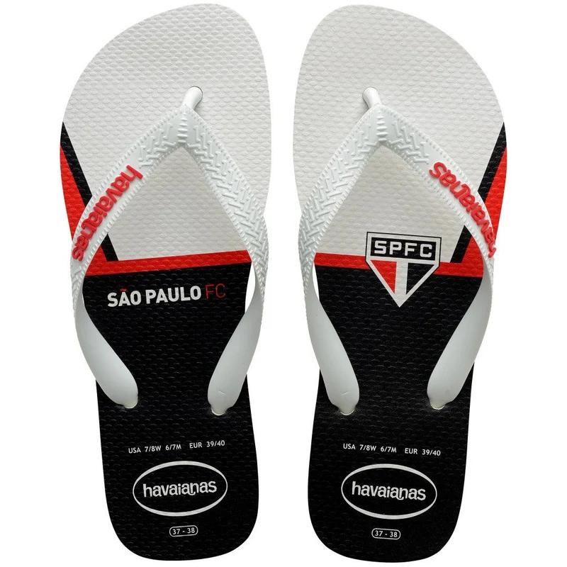 Chinelo Havaianas Top Times São Paulo Branco / 29/30