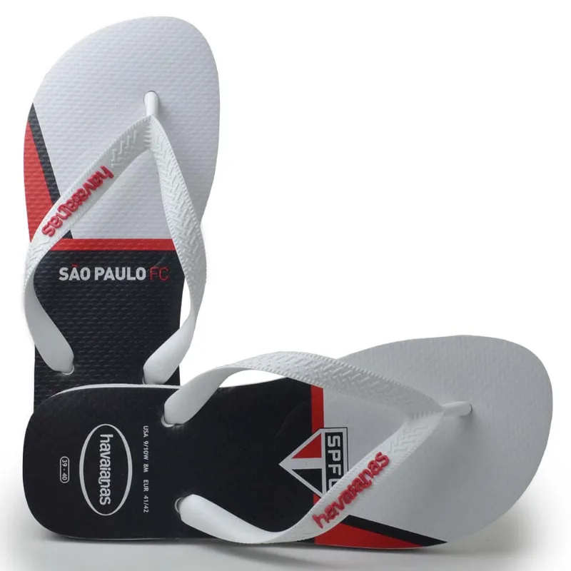 Chinelo Havaianas Masculino TOP TIMES 24/25 0198 BCO SAO PAULO 37/38