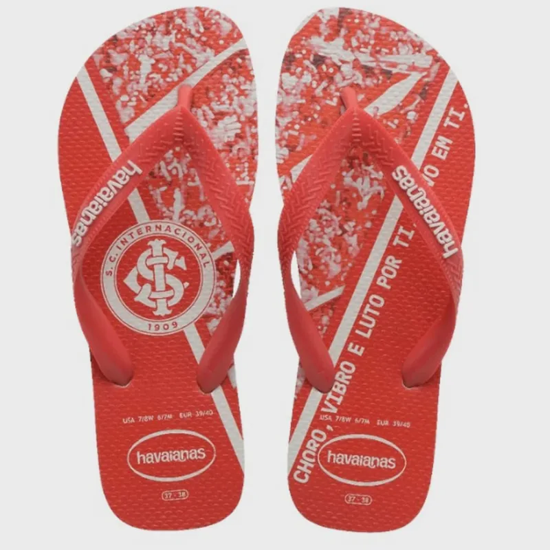 Chinelo Havaianas Top Times Internacional Masculino Vermelho - Havaianas