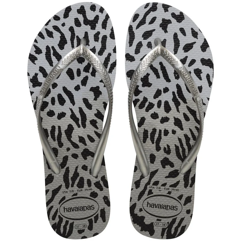 Chinelo Havaianas Slim Animals Cinza / 41/42