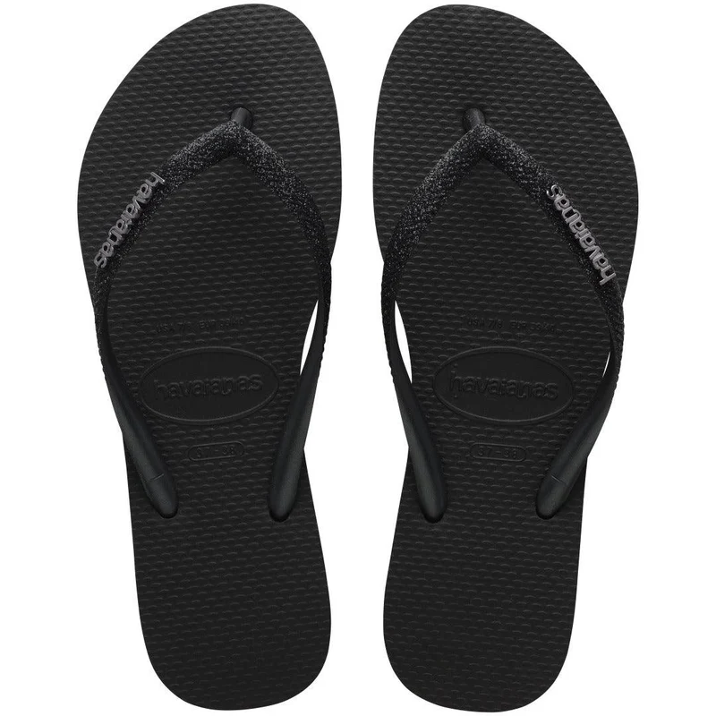 Chinelo Havaianas Slim Glitter II Preto / 25/26