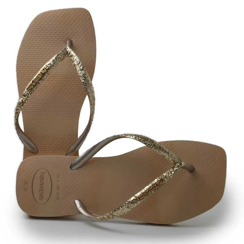 Chinelo Havaianas Feminino Slim Square Party 24/25 0570 DOURADO 41/42