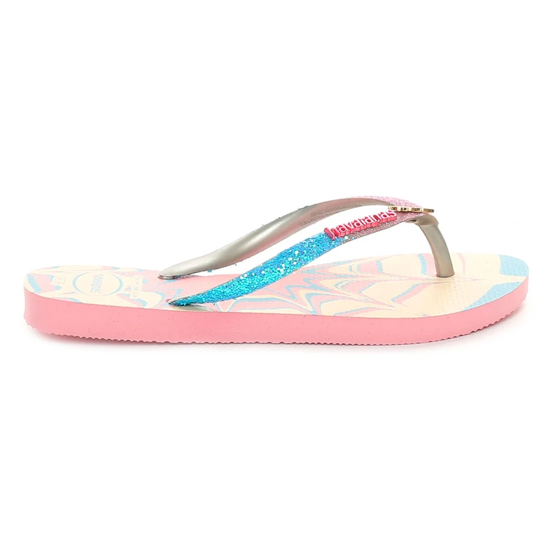 Ciabatta Infradito Bambino Havaianas Slim Glitter Trendy Rosa 35/36