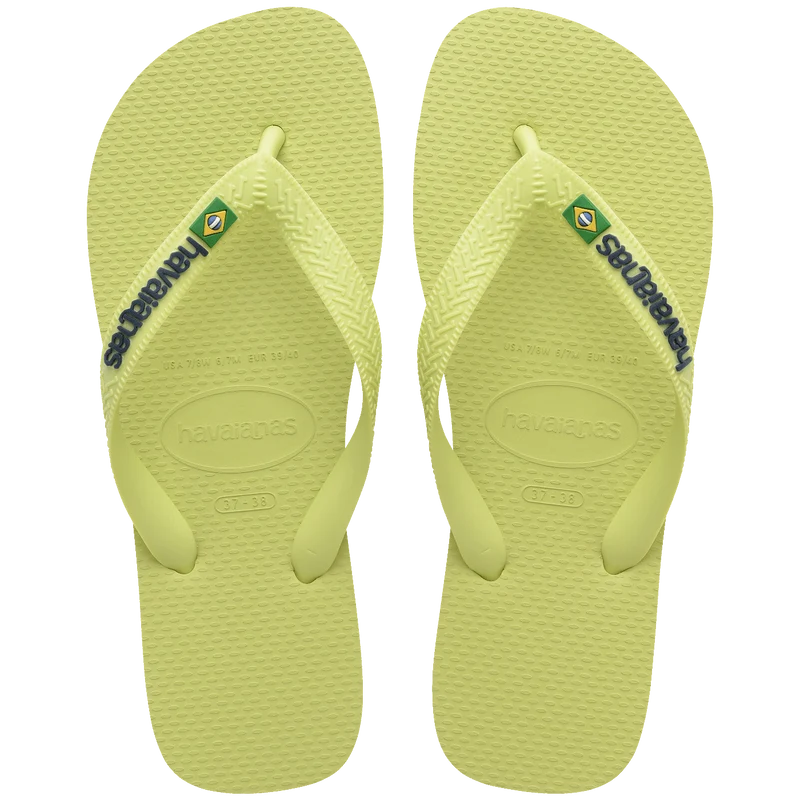 Chinelo Havaianas Brasil Logo Verde Matcha / 43/44