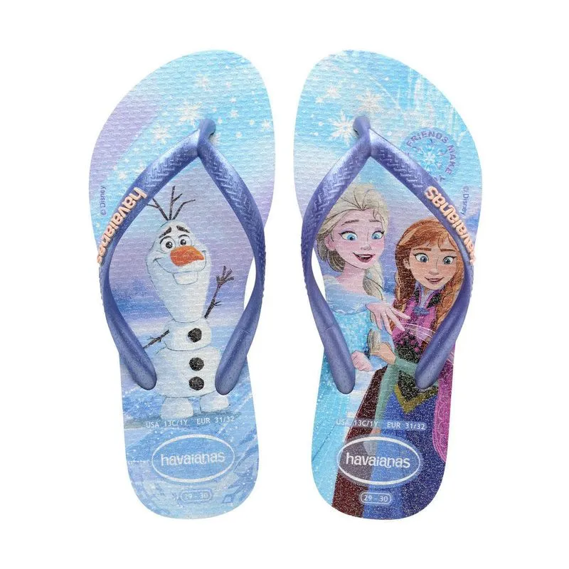 Chinelo Havaianas K Slim Princess Roxo Infantil 33