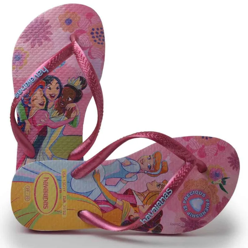 Chinelo Infantil Havaianas Feminino SLIM PRINCESS 24/25 9321 ROSA GLOW 35/36