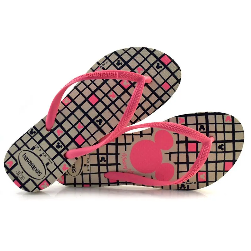 Chinelo Havaianas Slim Disney Rosa 4141203 37/38