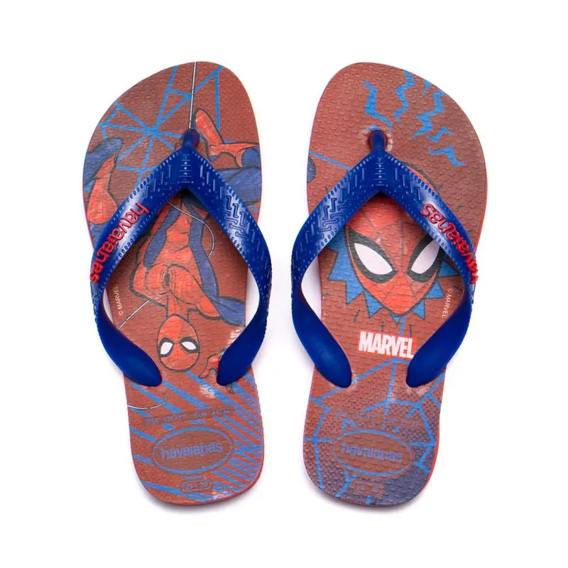 Chinelo Infantil Havaianas Top Marvel Homem Aranha Vermelho/azul - 23