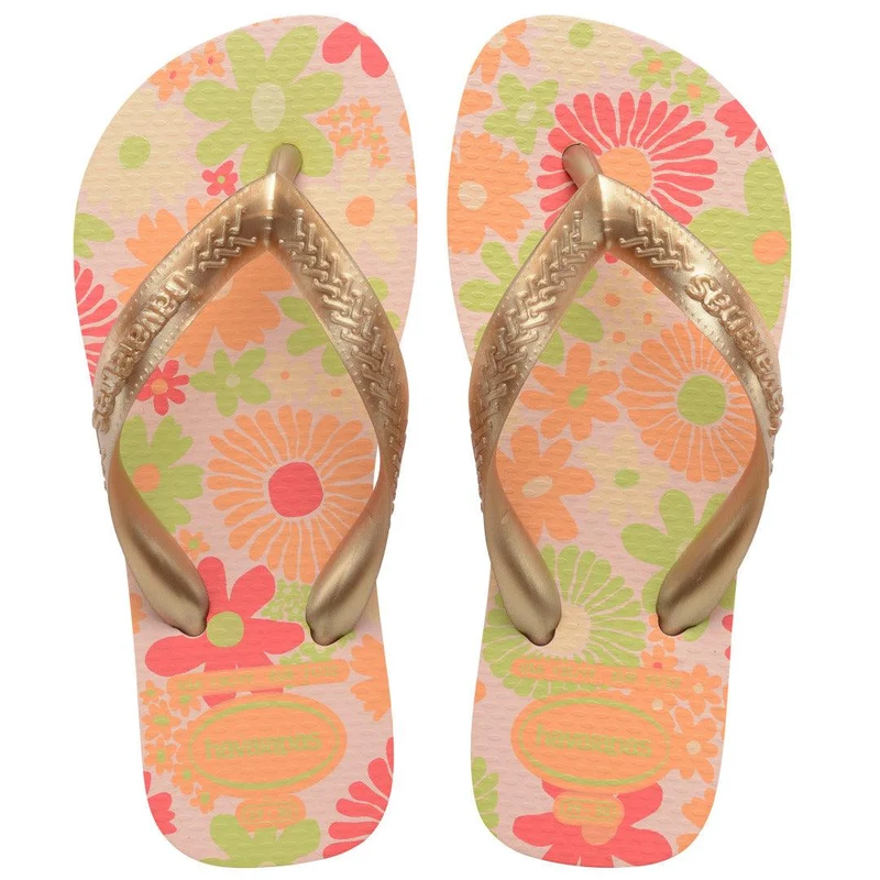 Chinelo Havaianas Infantil Flores Rosa Ballet / 35/36