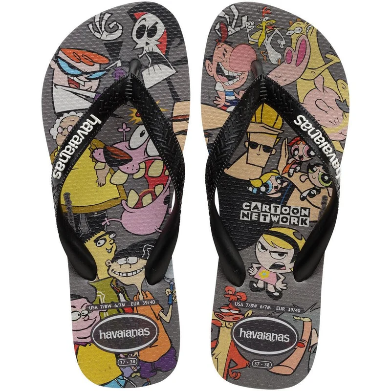 Chinelo Havaianas Top Clássicos Warner Cartoon Network Cinza Gelo / 35/36