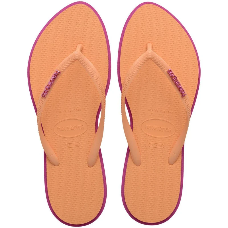 Chinelo Havaianas Slim Point Rosa Gum / 33/34