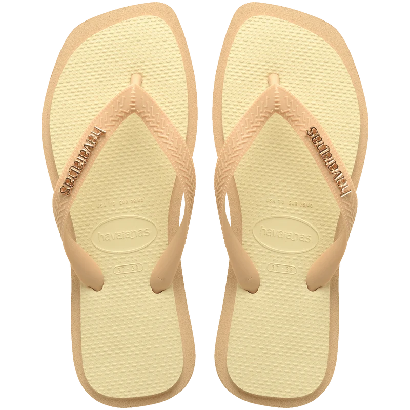 Chinelo Havaianas Top Square Fusion Dourado / 33/34