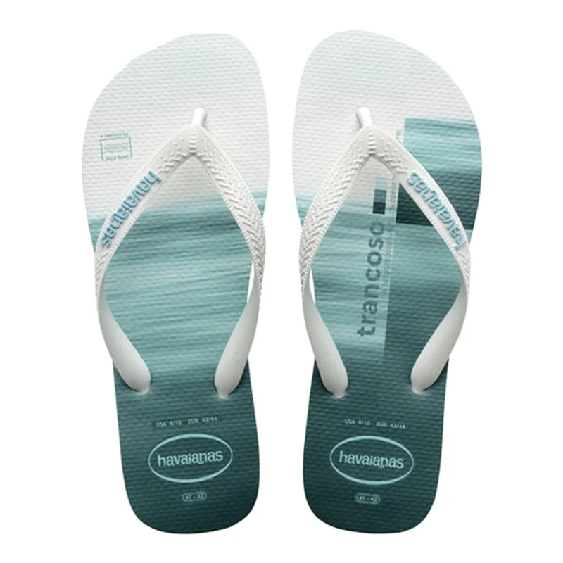 Chinelo Masculino Havaianas Top Surfer Trancoso Branco/Verde - 41