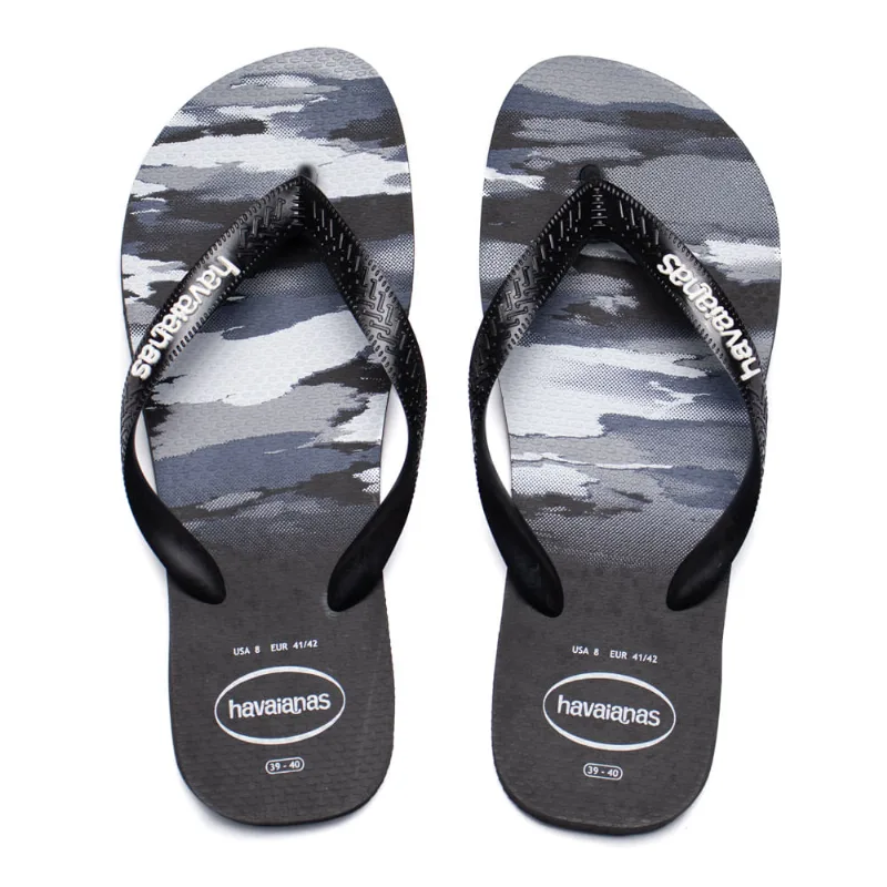 Chinelo Masculino Havaianas Top Camuflado Preto/Branco - 37 - Havaianas