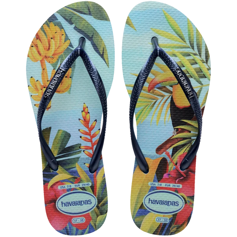 Chinelo Havaianas Slim Tropical Azul / 41/42