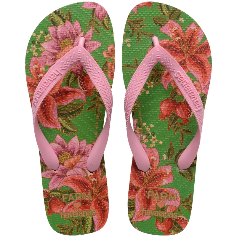 Chinelo Havaianas Farm Fruta Verão Verde Pátria / 35/36 - Havaianas