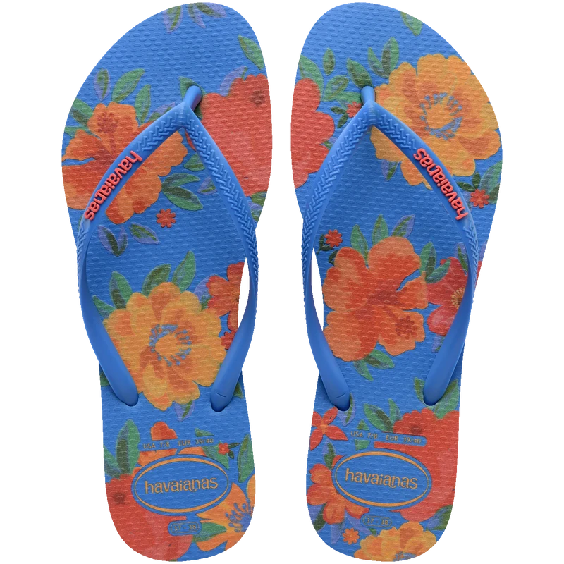 Chinelo Havaianas Slim Summer Bliss Azul Brilhante / 29/30