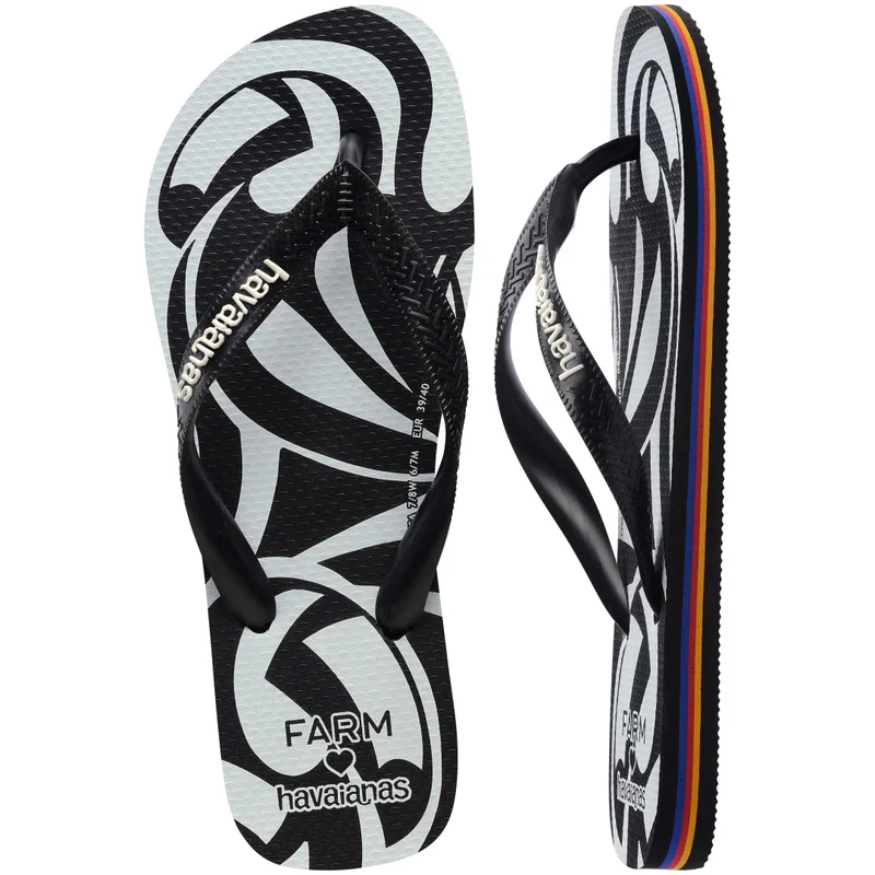 Chinelo Havaianas Farm Tucanada Preto / 33/34 - Havaianas