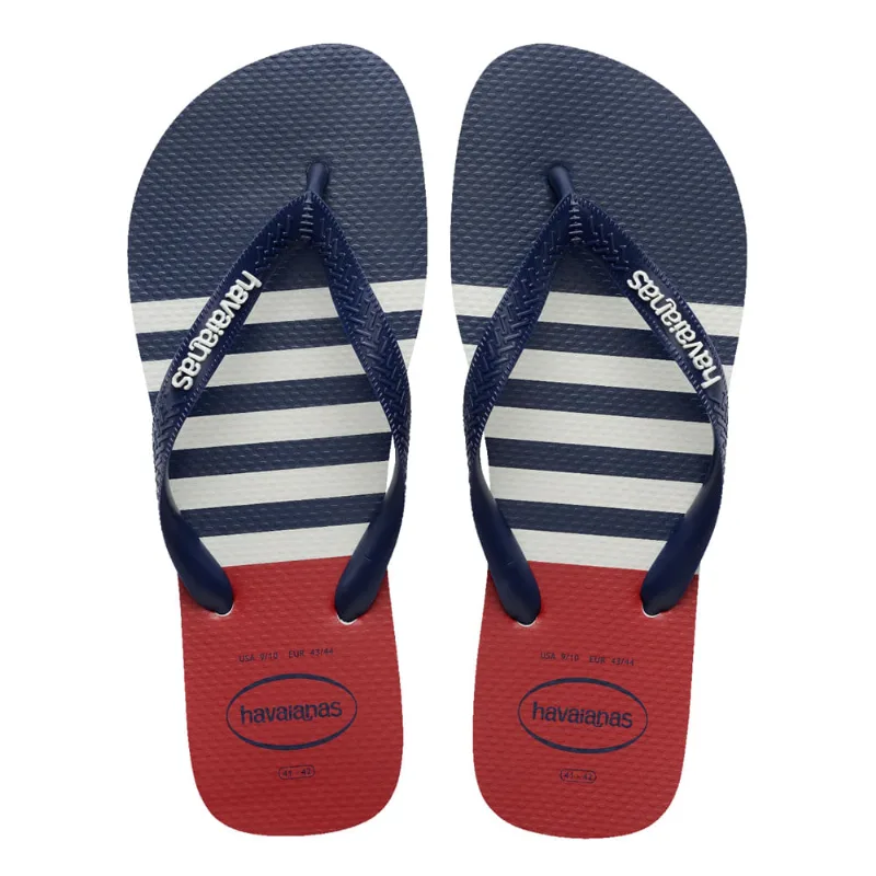 Chinelo Masculino Havaianas Top Nautical Branco/Marinho - 45 - Havaianas