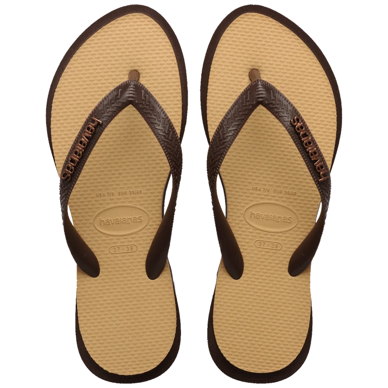Chinelo Havaianas Top Point Fusion Café / 33/34