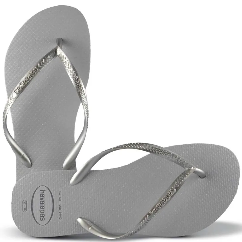 Chinelo Havaianas Feminino 25/26 SLIM GLOSS 5236 CINZA/CZA GELO 41/42