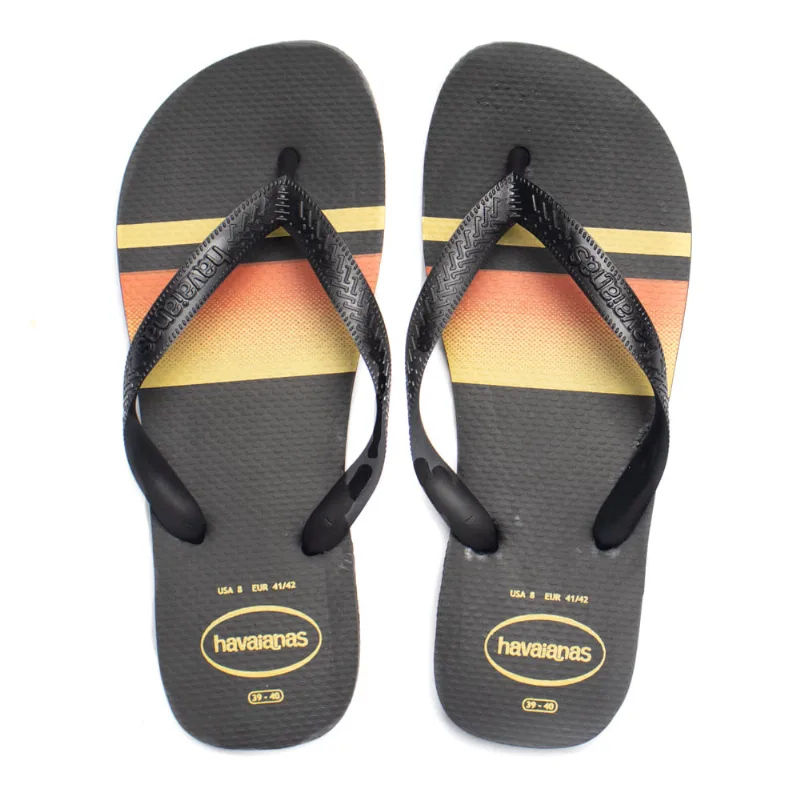 Chinelo Masculino Havaianas Top Basic Estampa Listras Preto - 45 - Havaianas