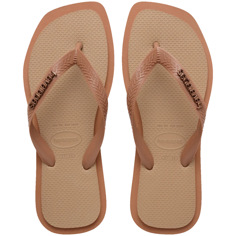 Chinelo Havaianas Top Square Fusion Rose Gold / 33/34