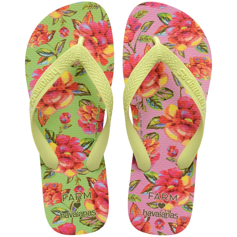 Chinelo Havaianas Farm Flor de Céu Verde Matcha / 37/38 - Havaianas