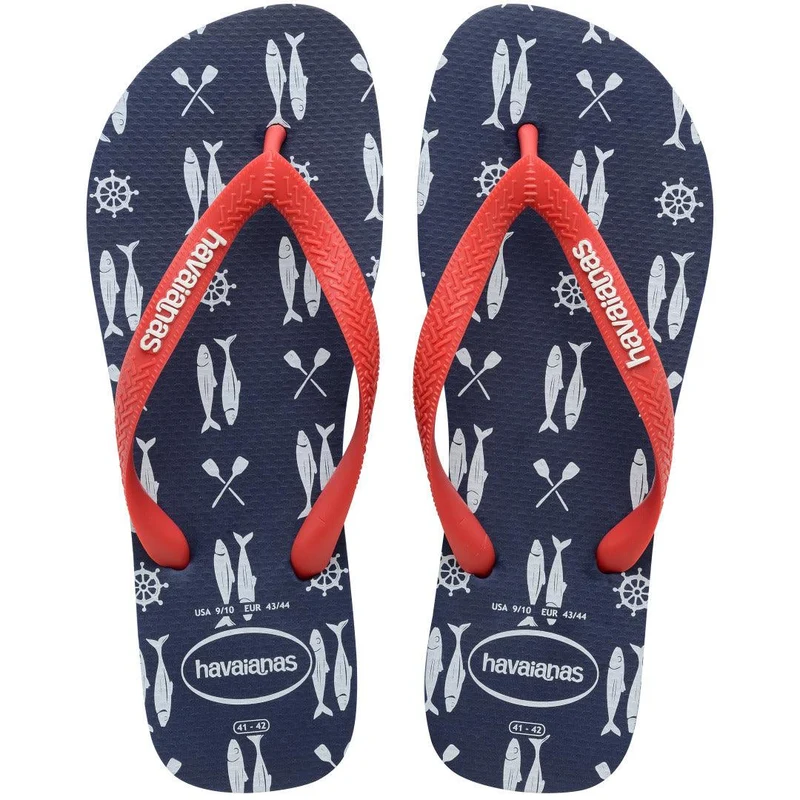 Chinelo Havaianas Top Nautical Vermelho Rubi / 45/46 - Havaianas