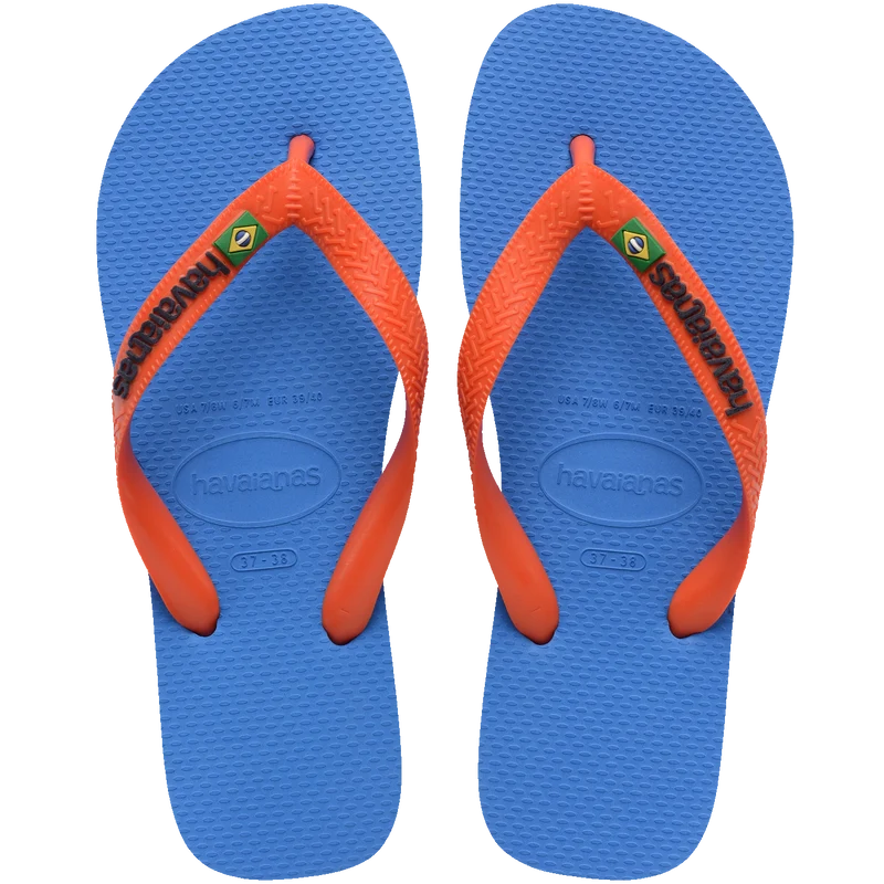 Chinelo Havaianas Brasil Logo Azul / 41/42
