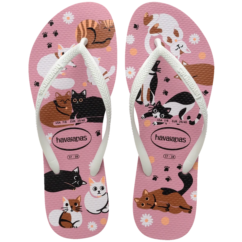 Chinelo Havaianas Slim Pets Rosa Chiffon / 23/24