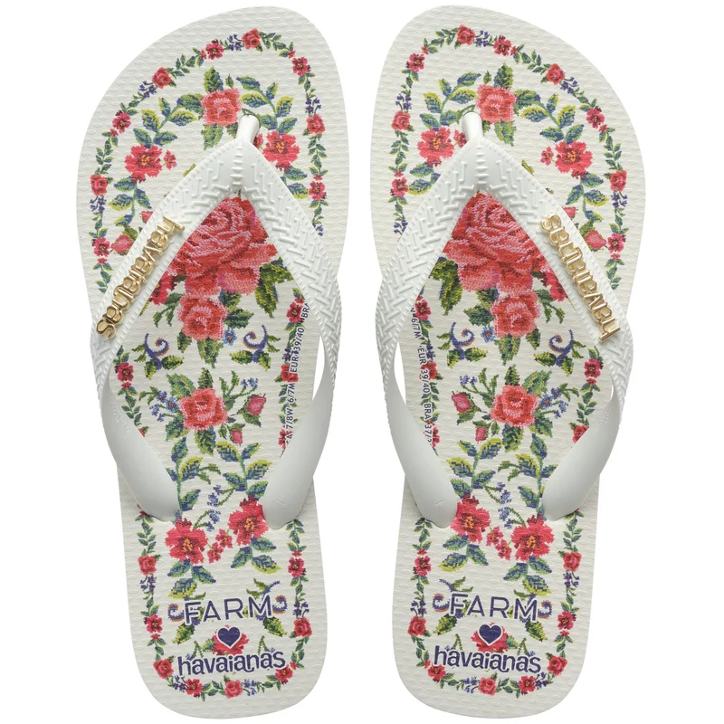 Chinelo Havaianas Farm Flor de Realeza Branco / 43/44 - Havaianas