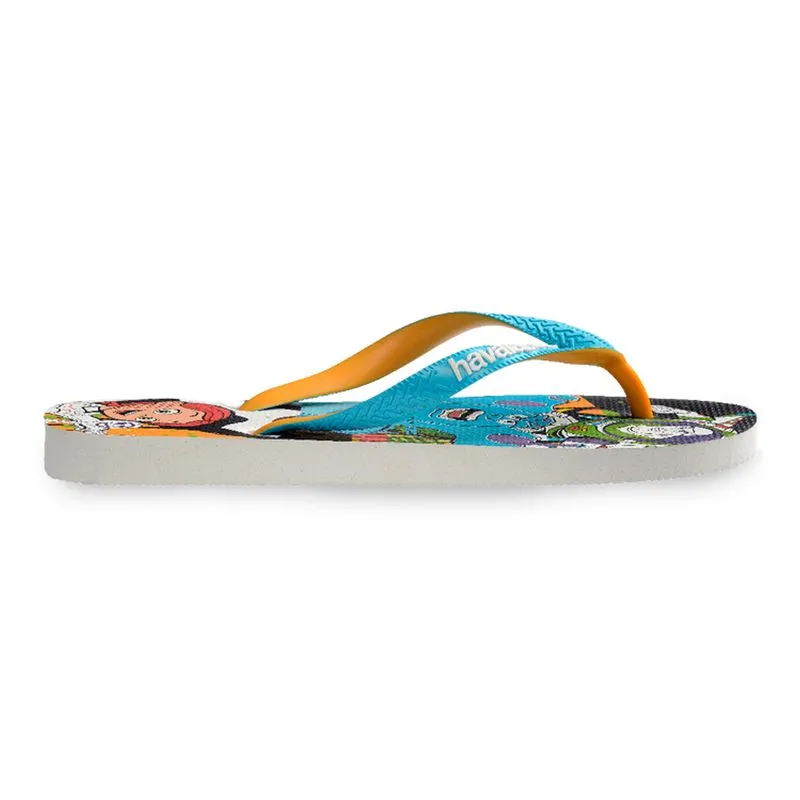 Chinelo Havaianas Disney Stylis Masculino Infantil Branco Azul BRANCO/AZUL TRADICIONAL - 43