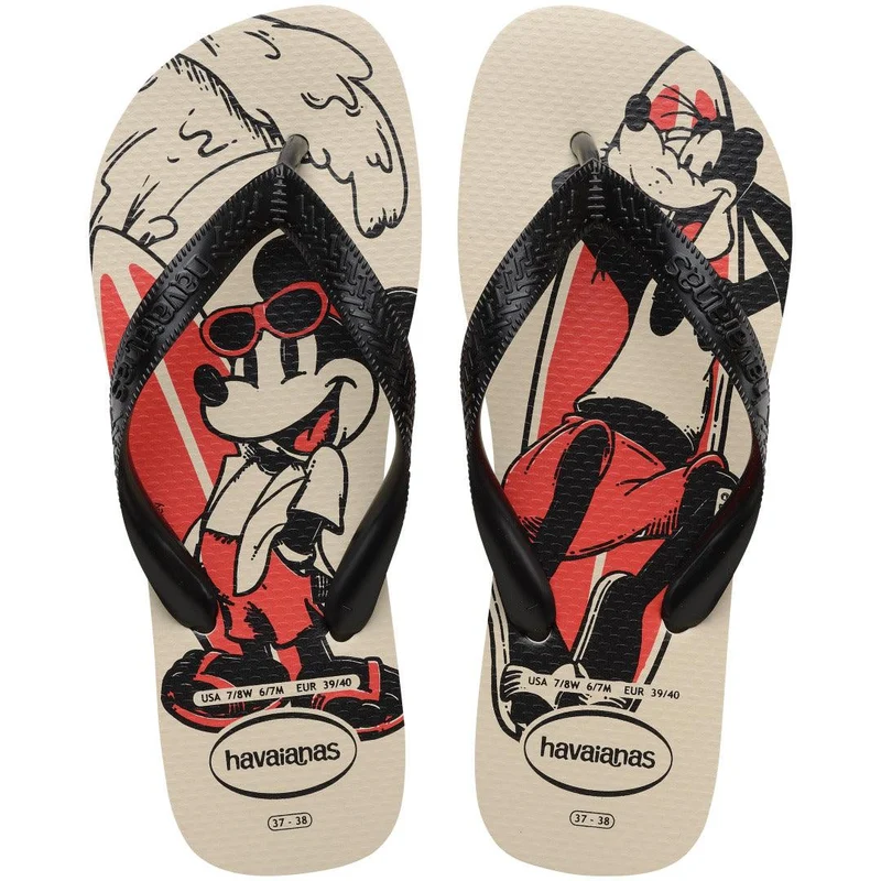 Chinelo Havaianas Top Disney Bege Palha / 27/28