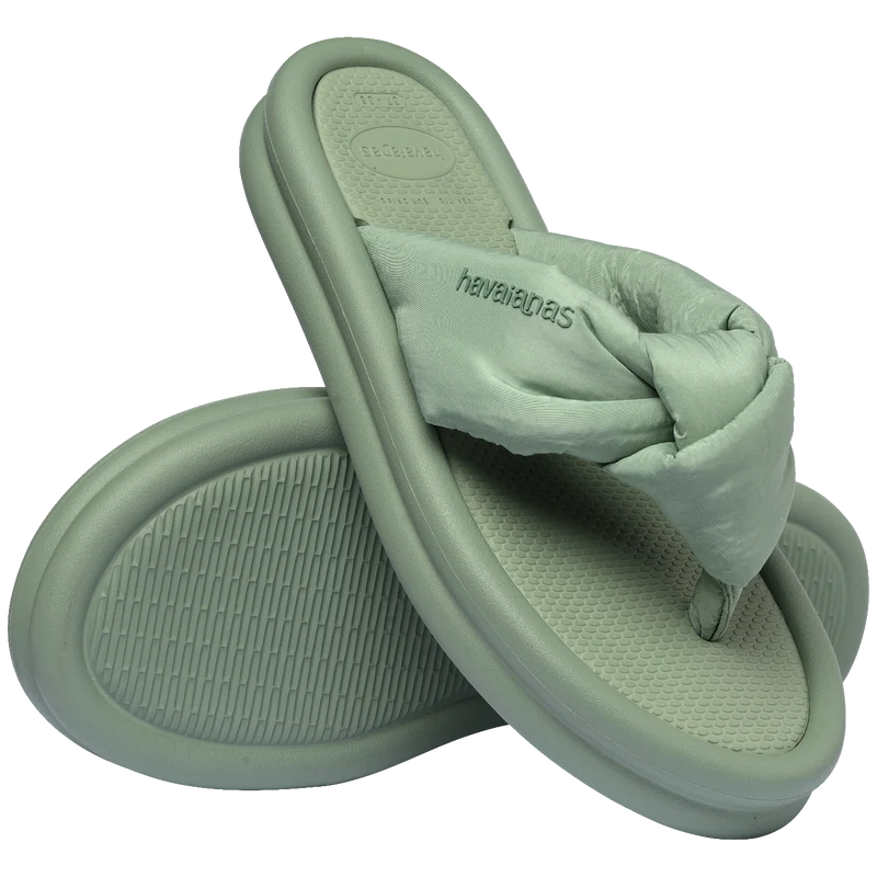 Chinelo Havaianas Over Puffed Cinza Esverdeado / 35/36 - Havaianas