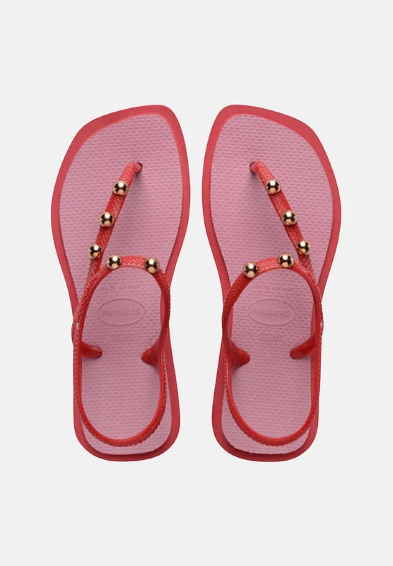 HAVAIANAS Sandali Flash Fusion rossi e rosa da donna 35/36