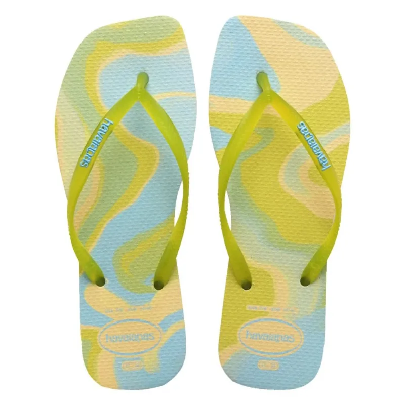 Chinelo Slim Havaianas Square Feminino Verde Jelly 37