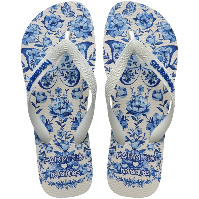 Chinelo Havaianas Farm Jardim de Porcelana Branco / 35/36 - Havaianas