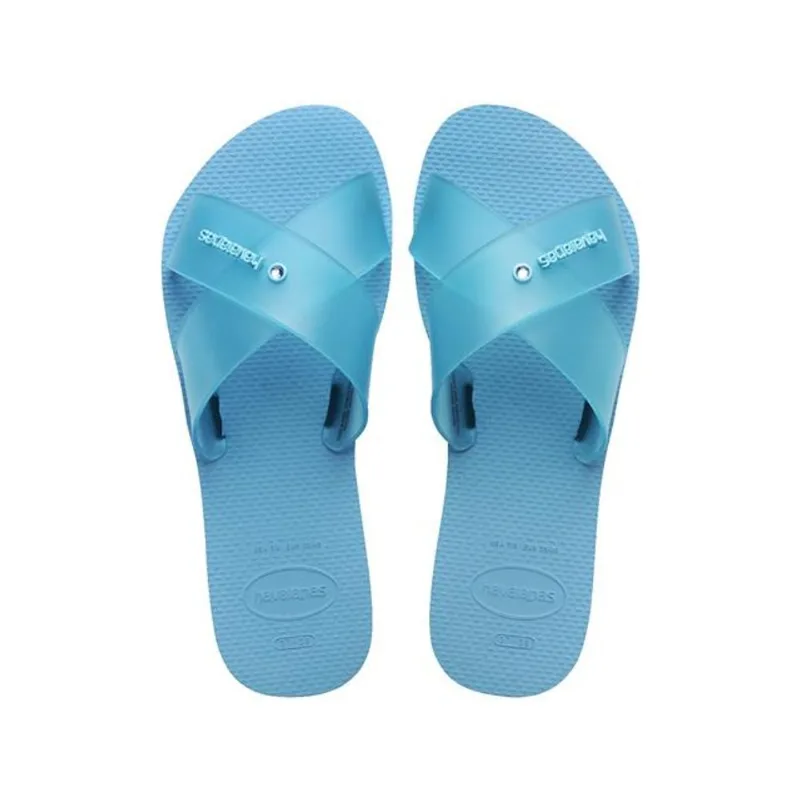 Chinelo Havaianas Aqua Jelly Fc Azul Lavanda Tam 35-36