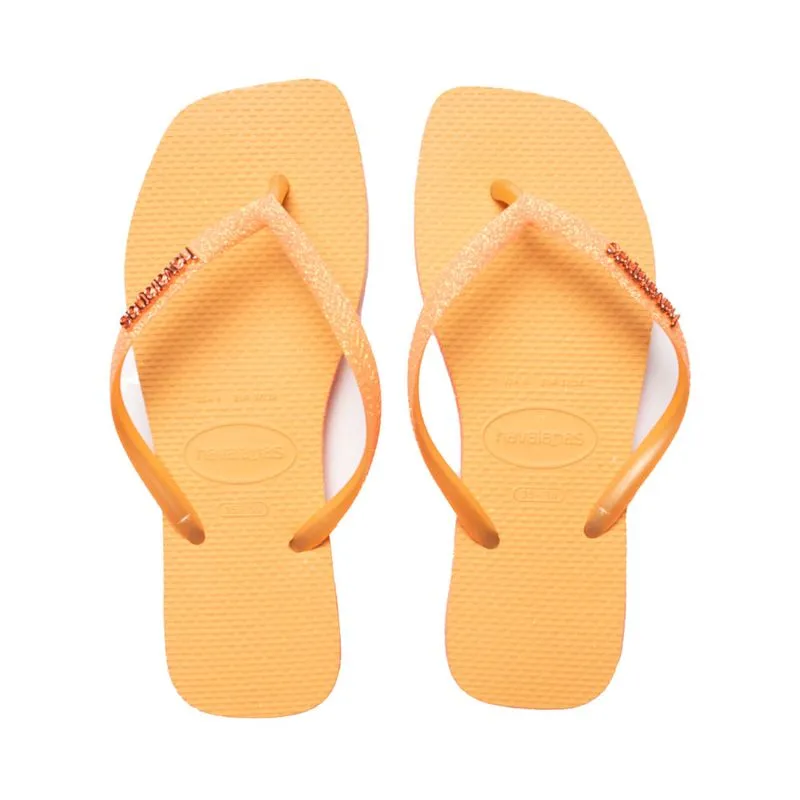 Chinelo Feminino Havaianas Slim Sparkle Laranja - 33
