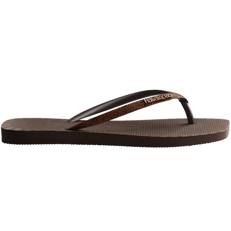 Chinelo Havaianas Rasteiro Borracha Marrom Feminino 37