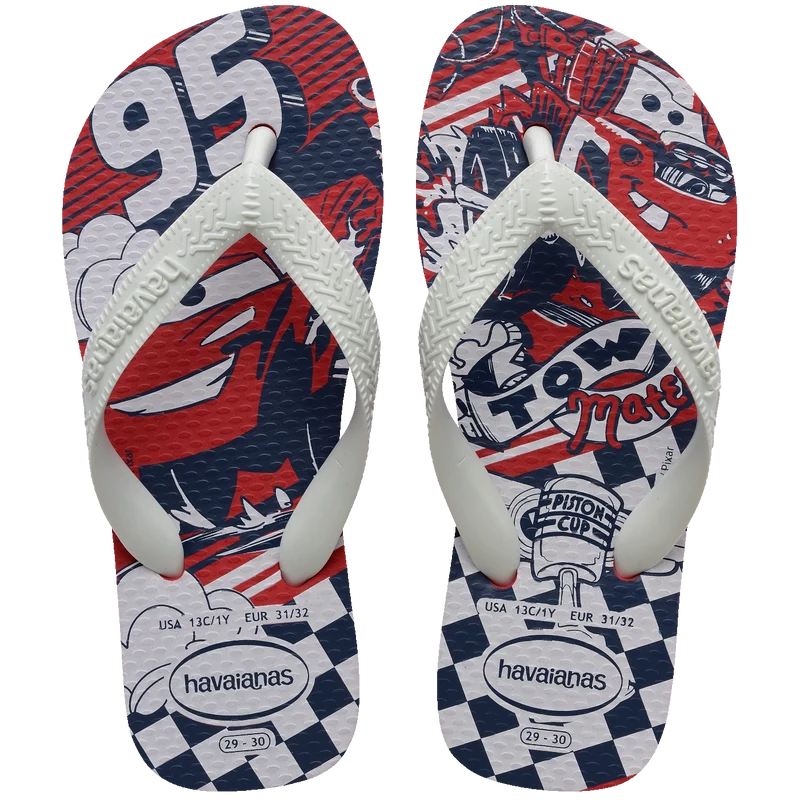 Chinelo Havaianas infantil Disney Carros Vermelho / 25/26