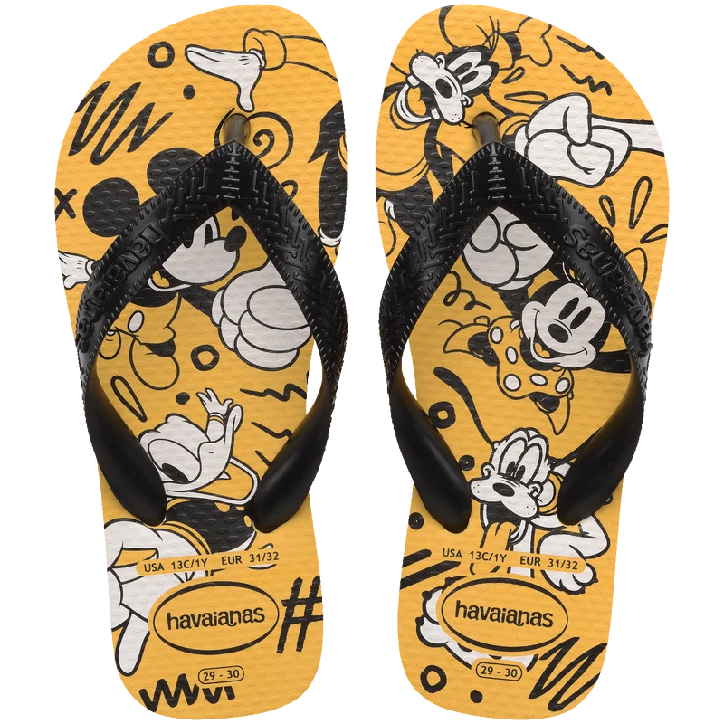 Chinelo Havaianas infantil Disney Mickey & Amigos Amarelo / 35/36 - Havaianas